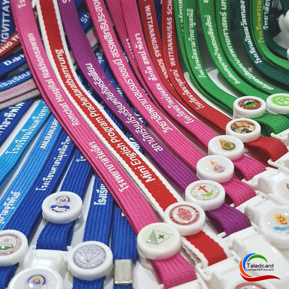 รับทำสายคล้องบัตรนักเรียน โรงเรียน, สกรีนชื่อบนสายคล้องคอ แบบซิลค์สกรีน Silk screen