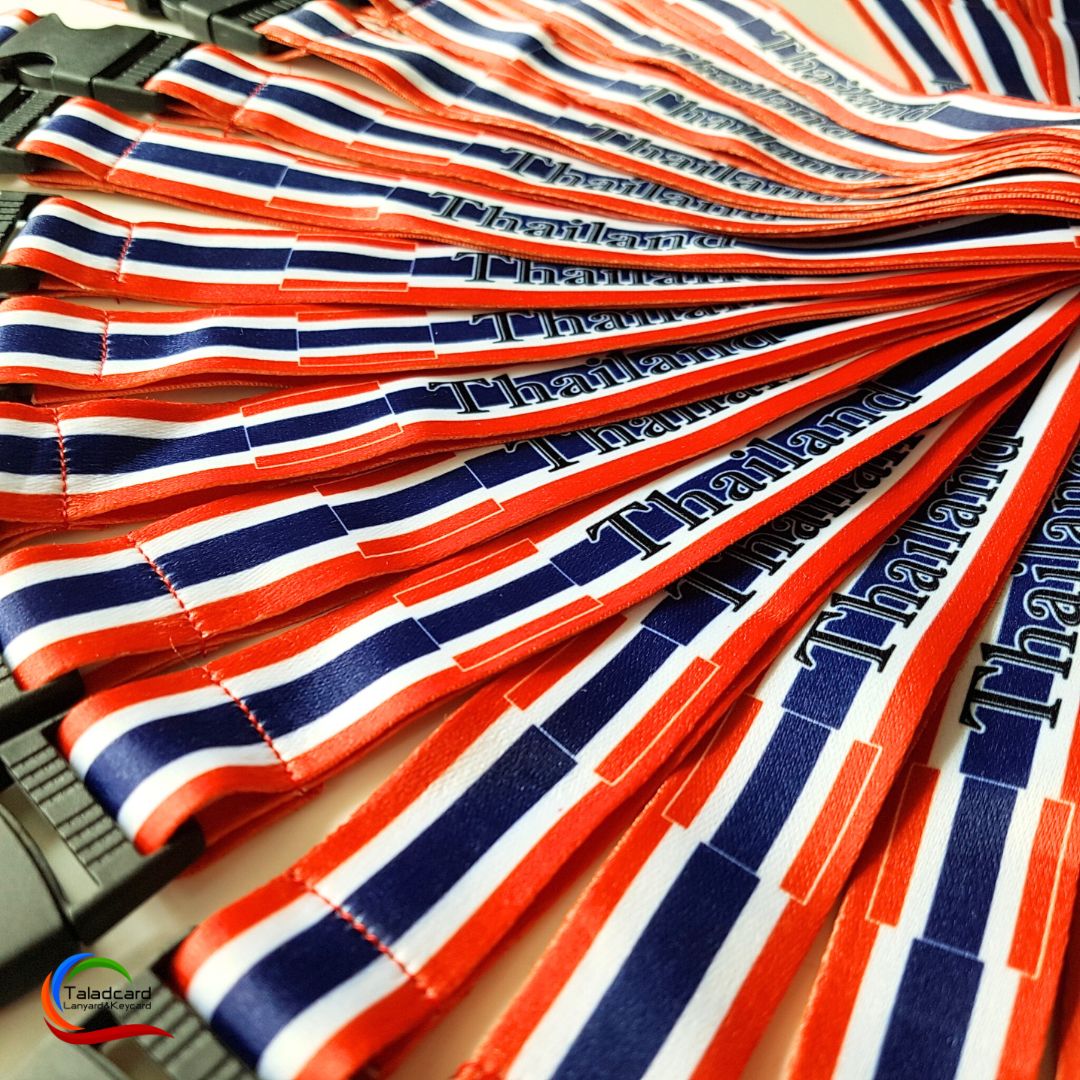 รับทำสายคล้องบัตรพนักงาน , สรีนสายคล้องคอ Sublimation, โรงงานผลิตสายคล้องบัตร