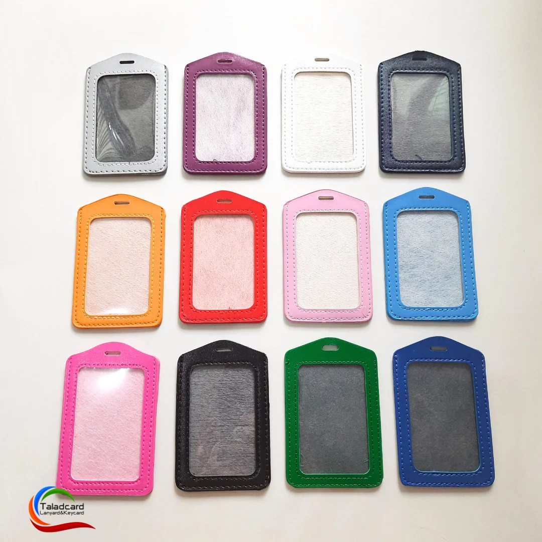 ซองหนัง PU สายคล้องบัตร
