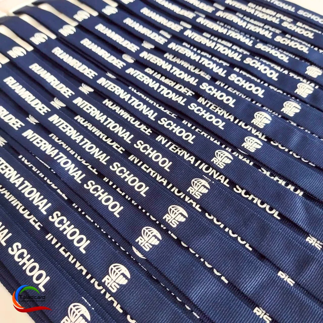 สายคล้องบัตรนักเรียน สกรีนสายคล้องคอชื่อโรงเรียน